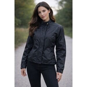 Joe Rocket Nylon Black Zip In Liner Black Motorcycle Jacket Men's Size Small.